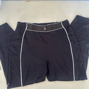 Victoria's Secret Black Active Crop Top with White Logo